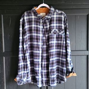Mens Buck Camp Flannel Legendary Whitetails XL Birch Poseidon Plaid